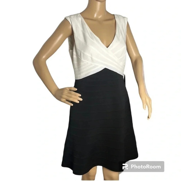 NWT ADRIANNA PAPELL  dress ,bandage colorblock dress sz 10. Formal event,career - Picture 1 of 16